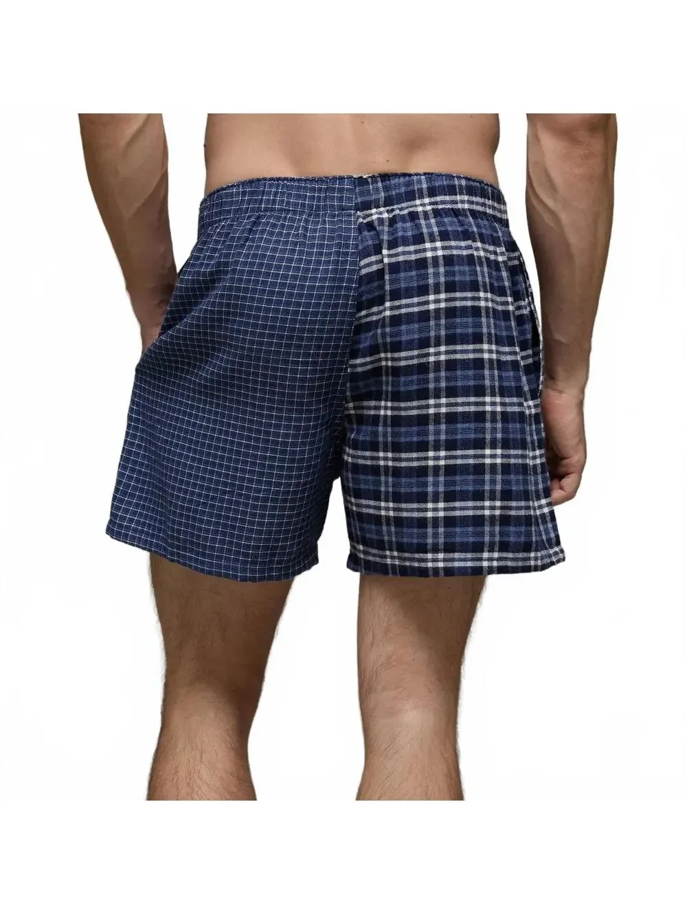 AEO Stretch Plaid Classic Boxer Short American Eagle NWT Navy Small